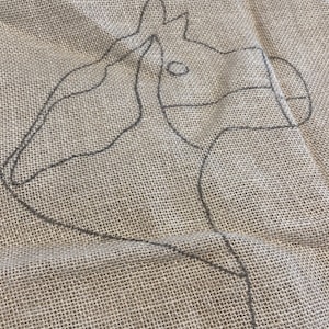 Rug Hooking Pattern Linen Rugwool Studio Small Toy Horse 26x36