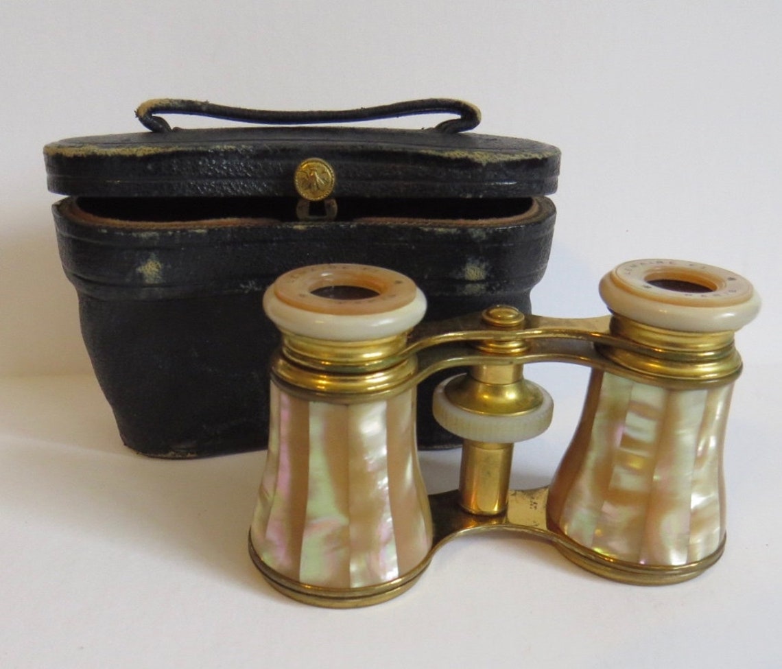 Antique mother of pearl opera glasses Lemaire FT Paris with Etsy