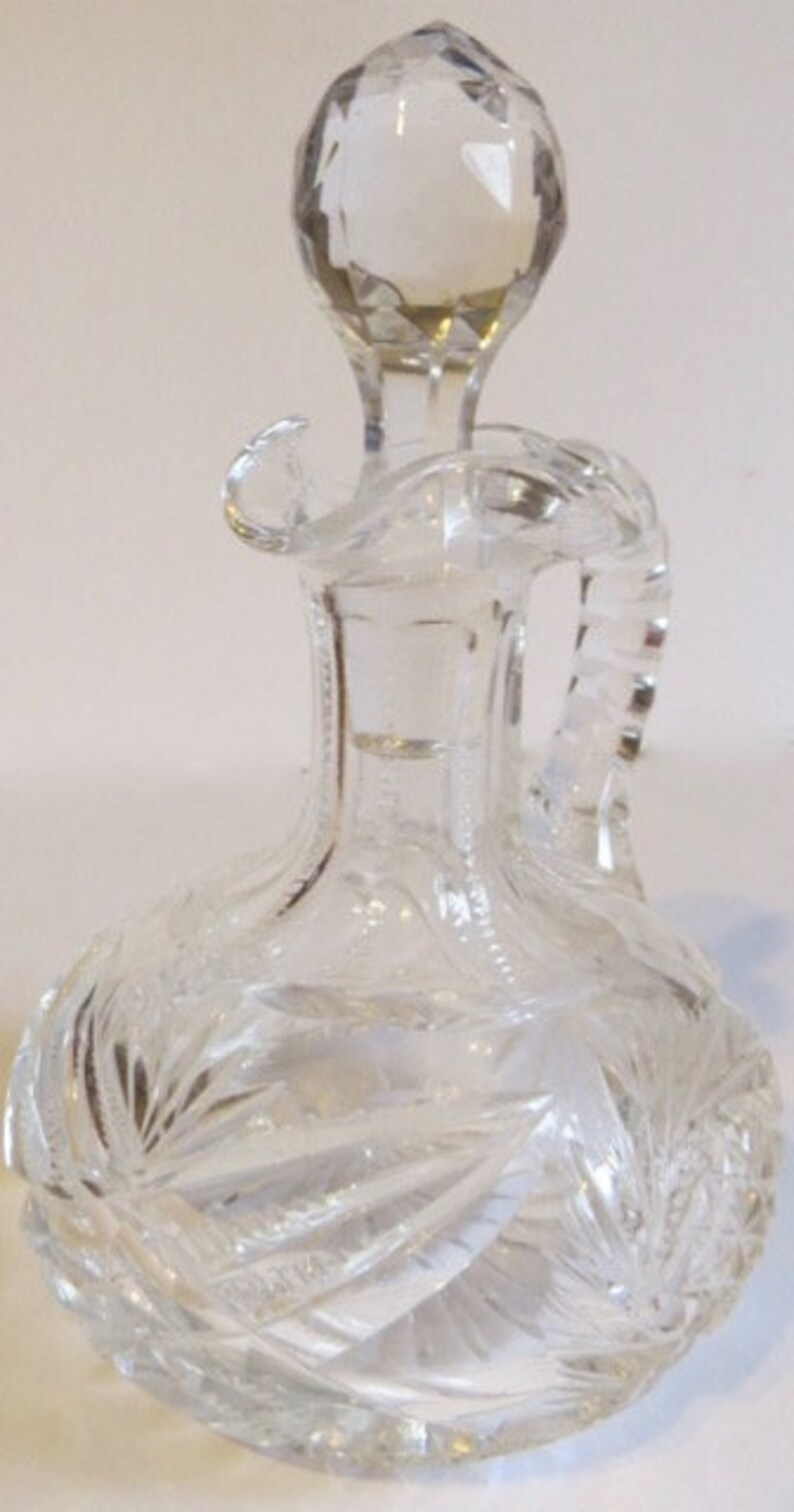 Exceptionally fine crystal Pinwheel decanter Etsy
