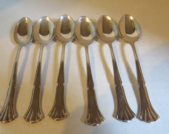 Exquisite set of 6 Swedish coffee spoons