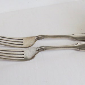 Collectible Victorian Sheffield set of 2 dinner forks Anthony Burton Ca 1901
