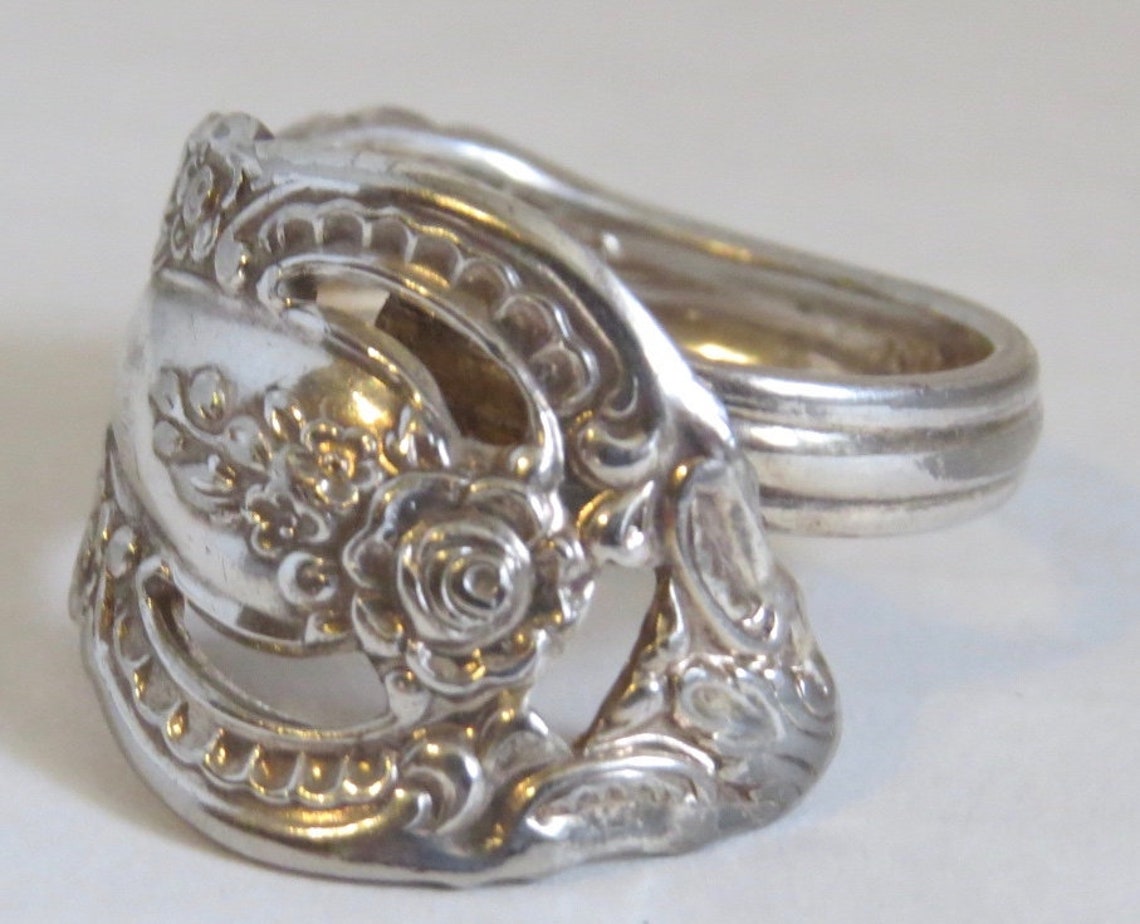 Interesting Spoon Ring Made From Oneida Community Plate Spoon Etsy