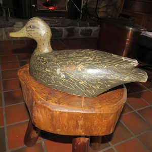 Rare Carl Kay from Huntsville Ontario working wooden Mallard hen duck decoy
