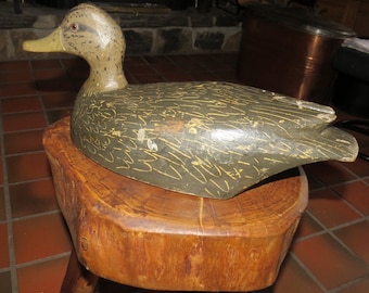 Rare Carl Kay from Huntsville Ontario working wooden Mallard hen duck decoy