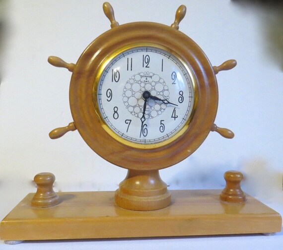 Ship S Wheel Nautical Ingraham 8 Day Wind Vintage Etsy