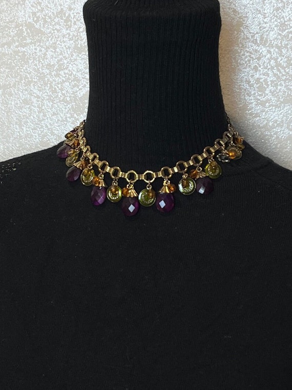 Vintage AVON lovely charm necklace choker - image 1