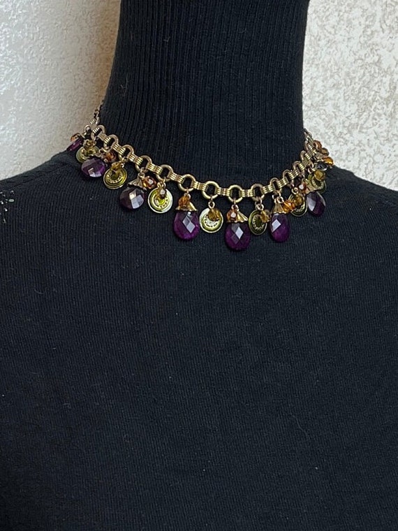 Vintage AVON lovely charm necklace choker - image 3