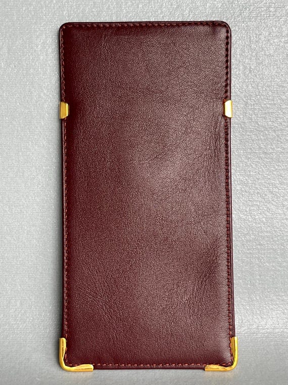 Cartier Burgundy Leather Sunglasses Case with Gold Accents Cartier | Accessories | Cartier Burgundy Leather Glasses  main image 2