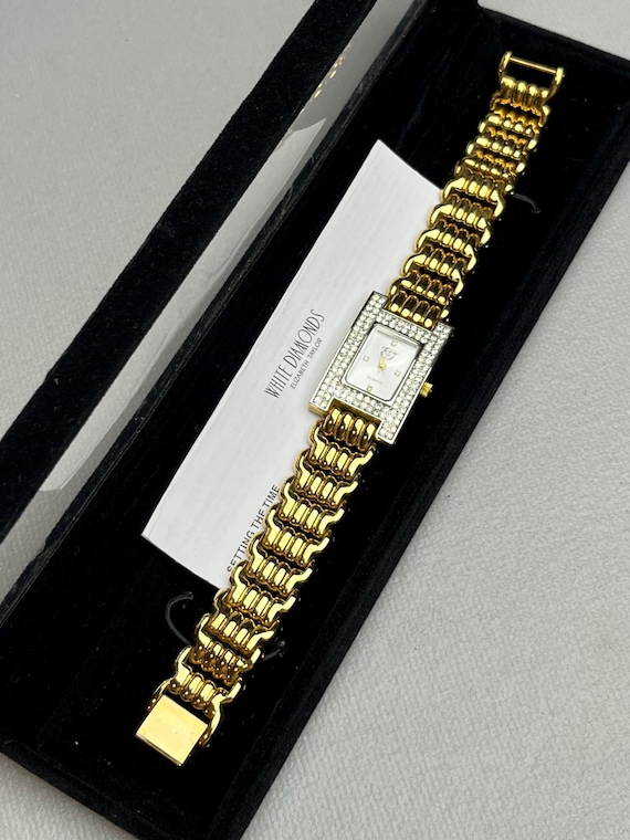 Elizabeth Taylor White Diamonds Womens Quartz Wristwatch New  display picture 2