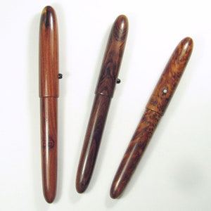 Stylo-plume ou roller en bois, forme en cigare avec bouton d'arrêt image 2