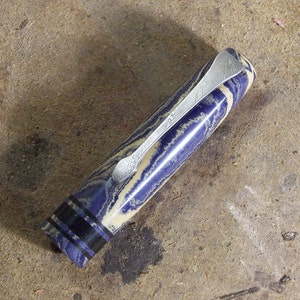 Fountain pen in hard rubber and Damascus steel, Bock nib image 3