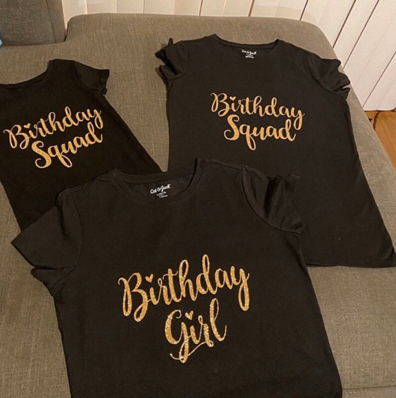 Birthday Girl Iron on Transfer Birthday Squad Iron on Decal Etsy