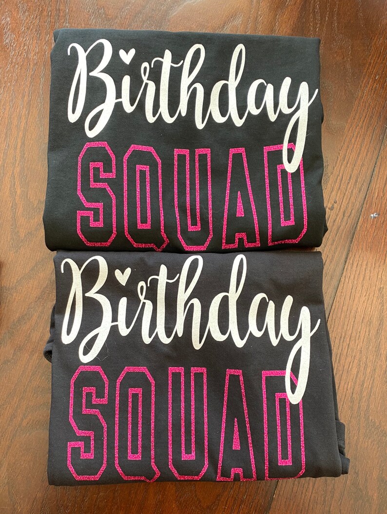 Birthday Girl Iron on Transfer Birthday Squad Iron on Decal Etsy