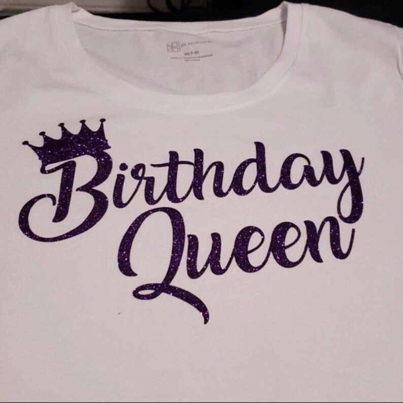 Birthday Queen Iron on Transfer Birthday Squad Iron on Decal Etsy