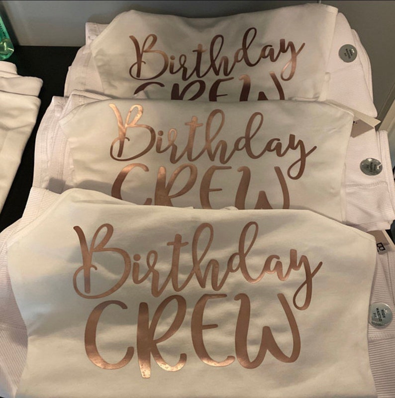 Birthday Group Shirts Birthday Girl Iron on Transfer Birthday Crew Iron on Birthday Squad Iron On Decal