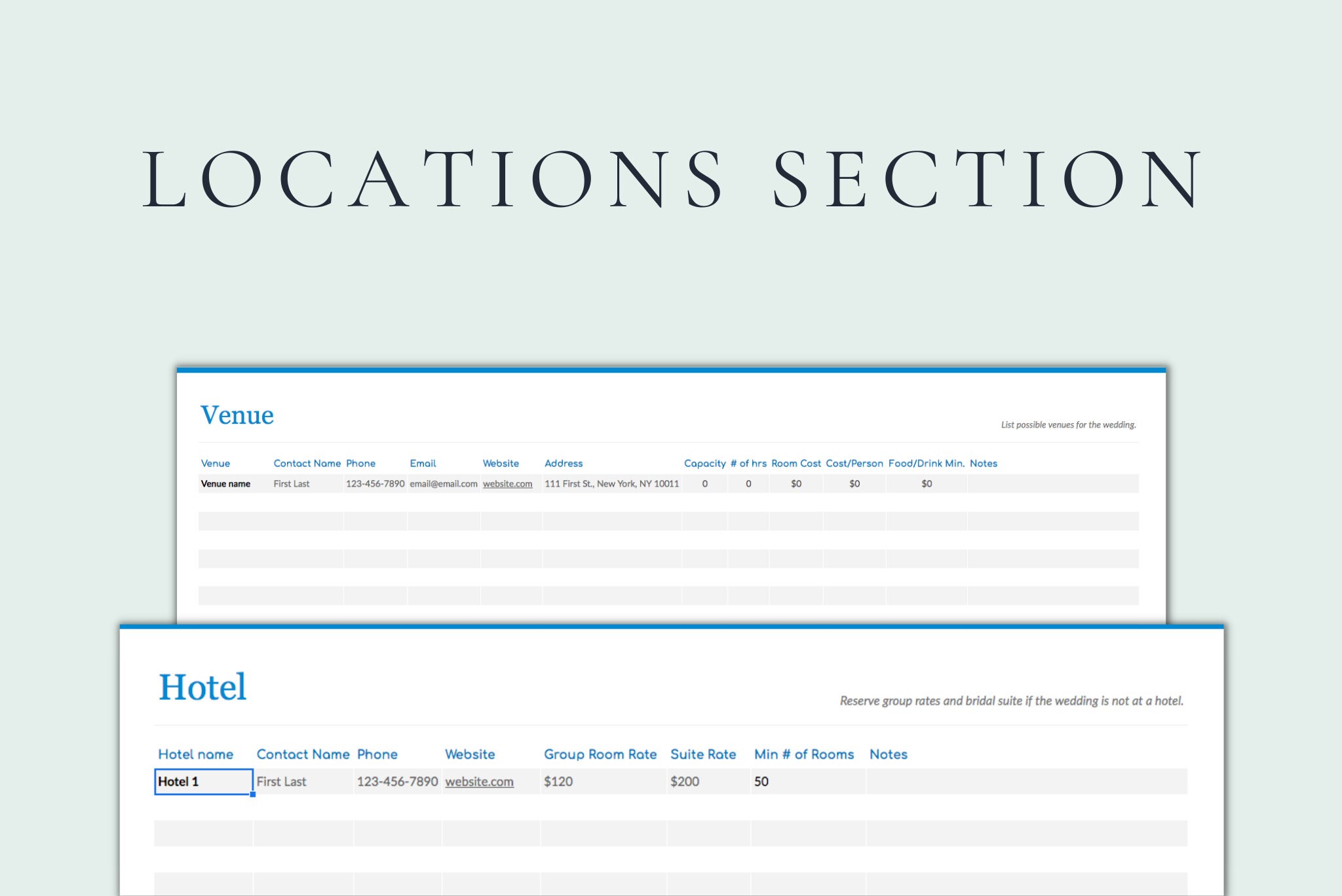 Event Planning Google Sheets Excel Template Event Planner Party Planner