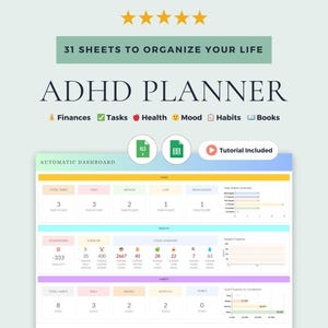 Planejador digital para TDAH: Modelo para Google Sheets e planilha do Excel