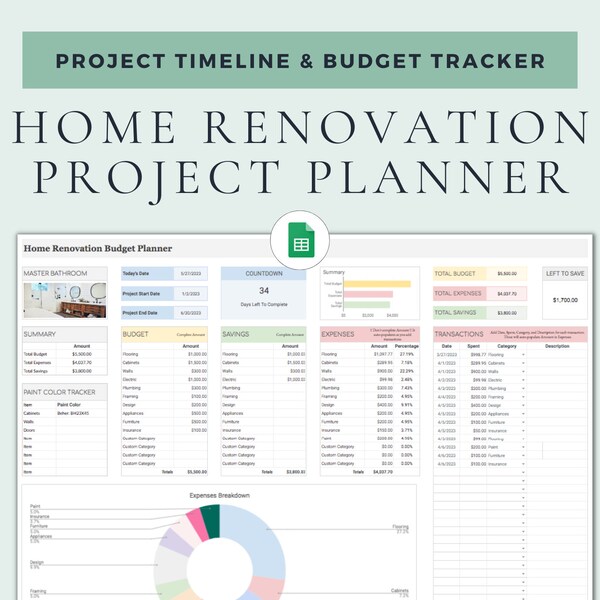Renovation Planner Etsy