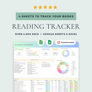 Système de suivi de lecture et de livre : modèle Google Sheets et feuille de calcul Excel