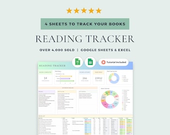 Monitoraggio della lettura e monitoraggio dei libri: modello di Fogli Google e foglio di calcolo Excel