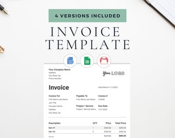 Invoice Template Google Sheets Google Docs Excel Template Business Invoice Tracker Bookkeeping Template Printable Invoice Receipt Template