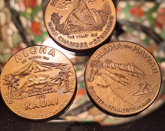 Vintage Hawaii Kauai dollar 1970 lot of 2
