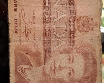 1986 Canadian Two Dollar Bank Note – Ottawa Canada Bill