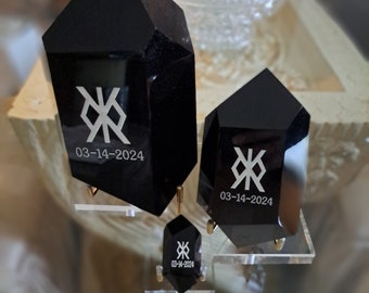 Black Obsidian Runestone Rune Stone Bitcoin Crypto Runes ᛤ