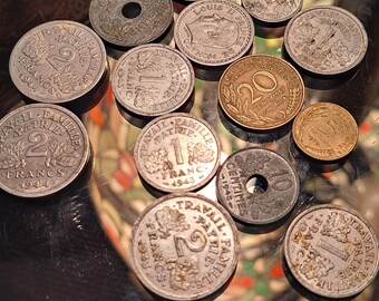 Vichy French State 1 Franc Coins (1943-1944) Lot of 17