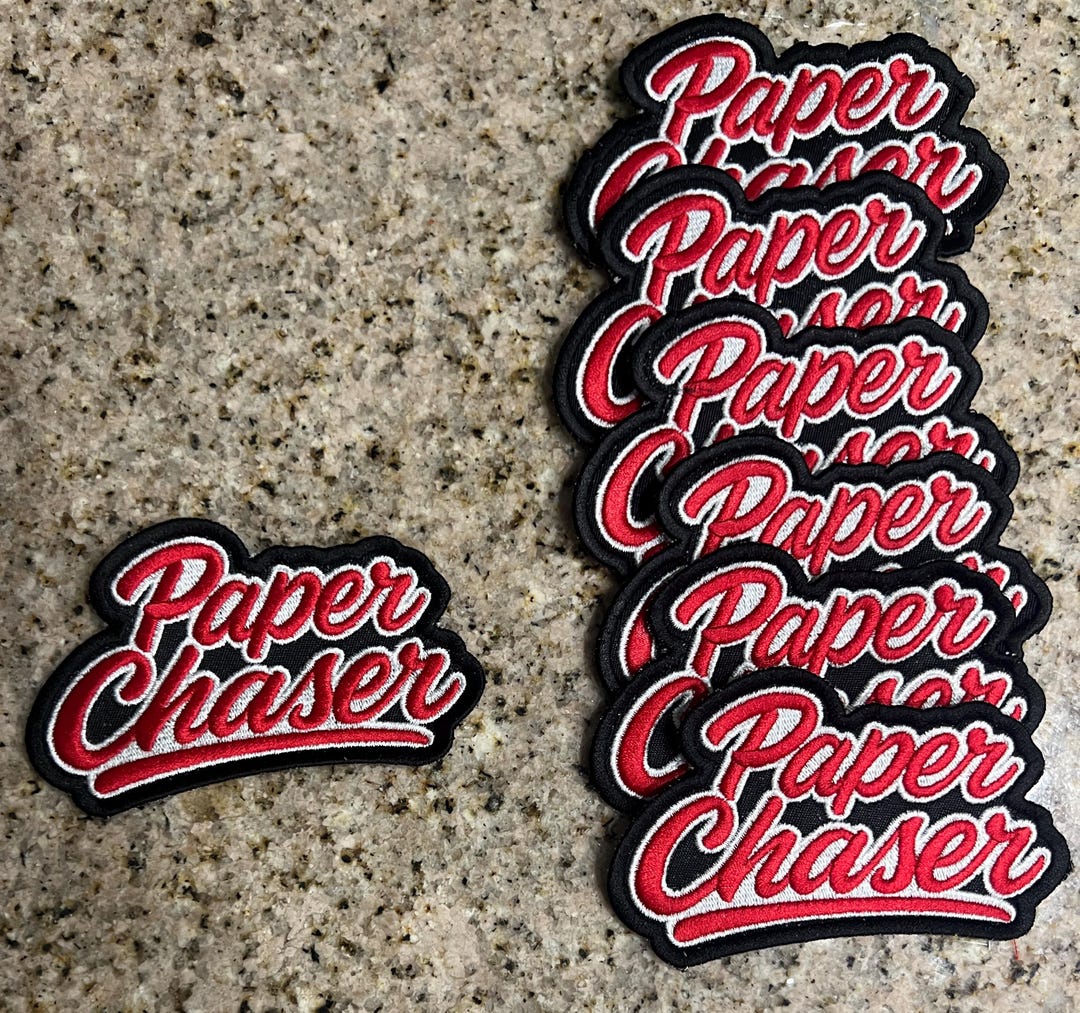 Paper Chasing Sticker Paper Chaser Custom Patch - Etsy