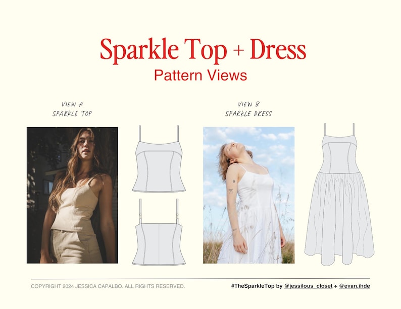 Sparkle Top + Dress PDF Sewing Pattern: Sleek Minimalist and Size Inclusive 0-34 image 10