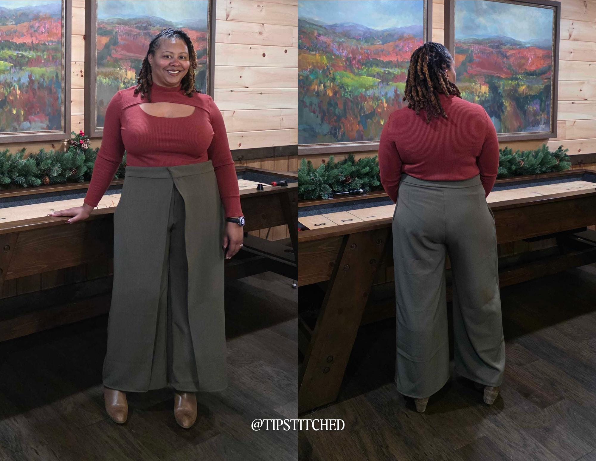 Thea Wrap Trousers PDF Sewing Pattern: Size Inclusive 0-34 High