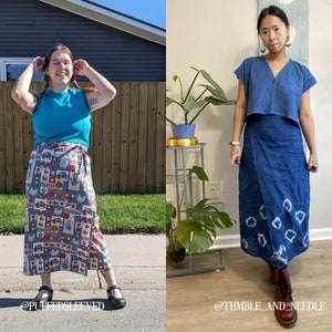 Jill Wrap Skirt PDF Sewing Pattern, Size Inclusive 0-34, Beginner-Friendly Detailed Video Tutorial, Maxi Skirt, Mini Skirt, Wrap Around image 9