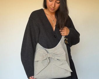 Daily Bag Sewing Pattern: Shoulder, Tote, Crossbody with Bow (PDF Pattern)