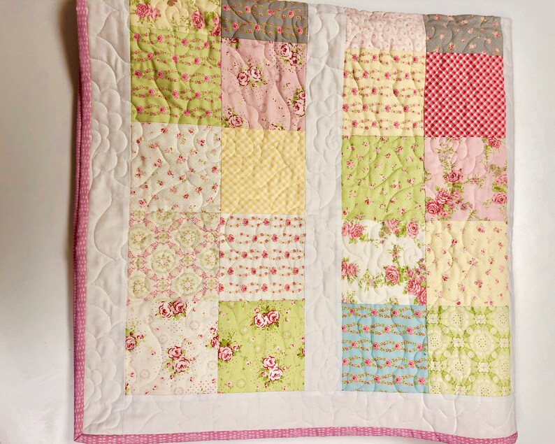 Modern Floral Quilt Baby Toddler Crib