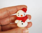 Calamita Pupazzo di neve in fimo - Collezione Christmas Cuties