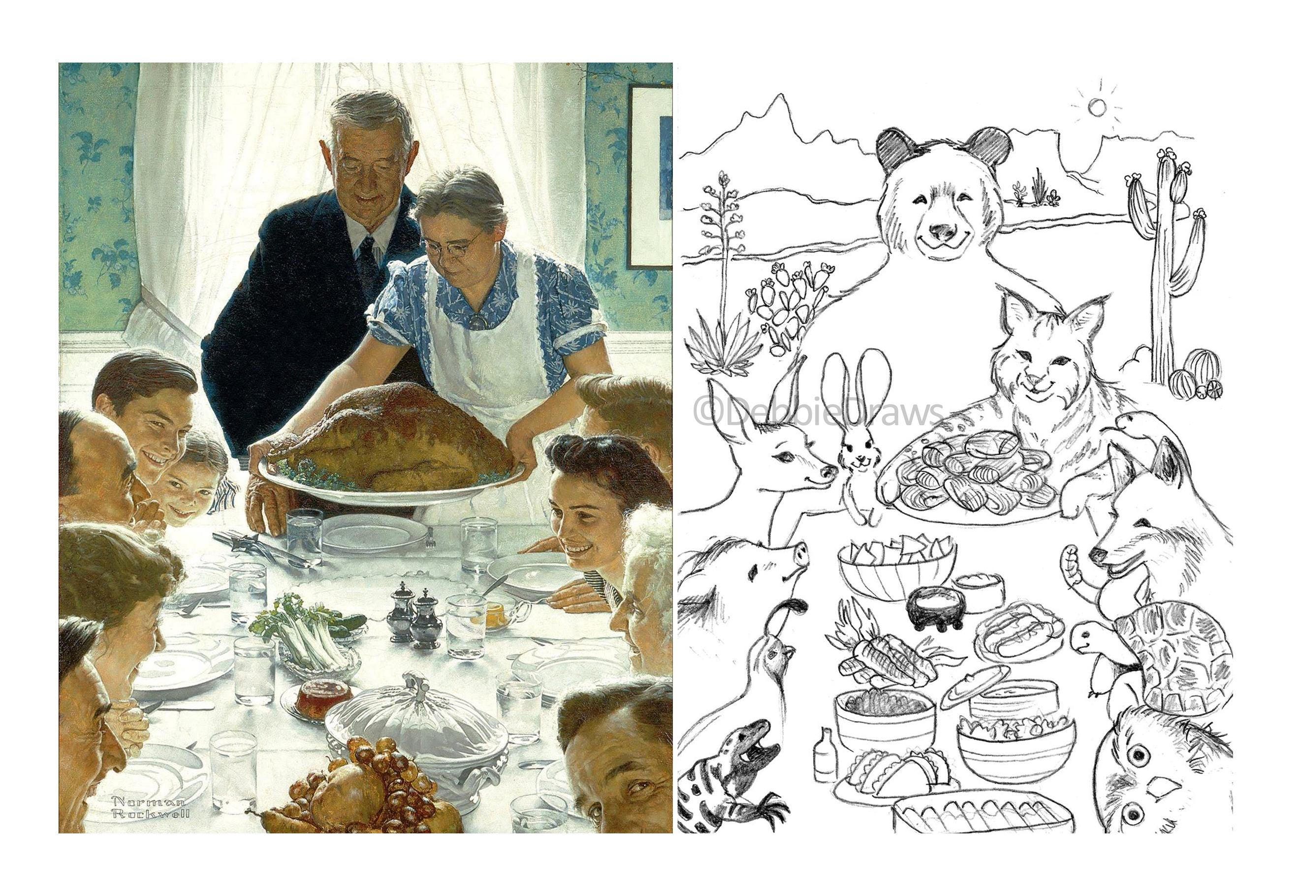 Norman Rockwell Coloring Pages