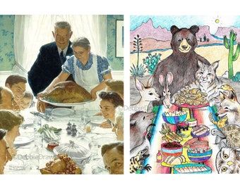Sonoran Thanksgiving, inspired by Norman Rockwell