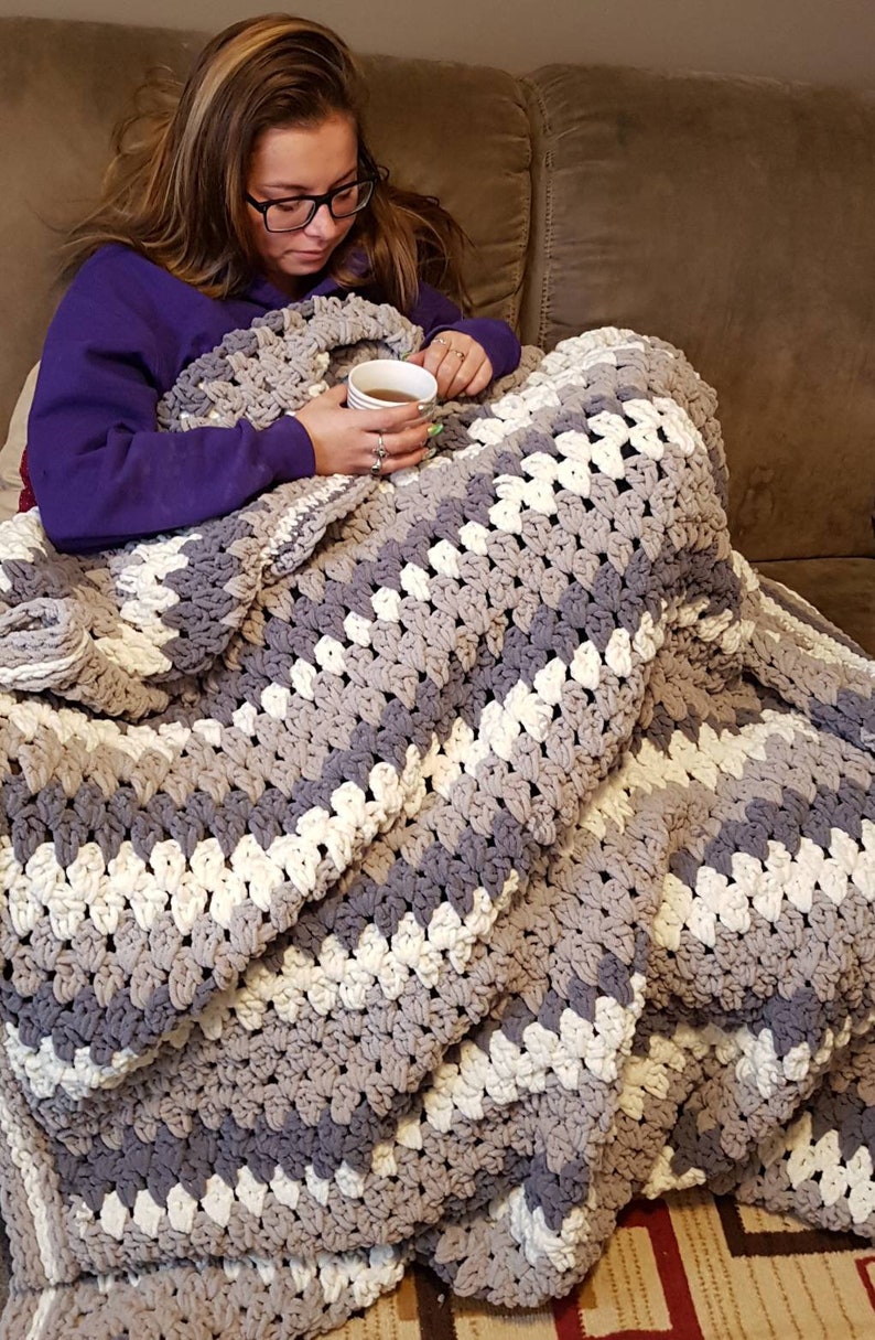 Adult crochet Bulky Blanket made to order.Blankets to custom Etsy