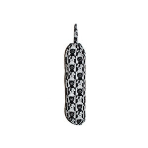 Animal Bag Holder, Plastic Bag Holder, Dog Bag Dispenser, Animal Lover Gift, Grocery Bag Holder, Shopping Bag Storage, Black White