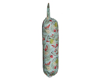 Soporte de bolsa de plástico, Cocina de frutas, Dispensador de bolsa, Eco Home, Soporte de bolsa de compras, Aqua Pink Green, Decoración de pera, Soporte de bolsa colgante