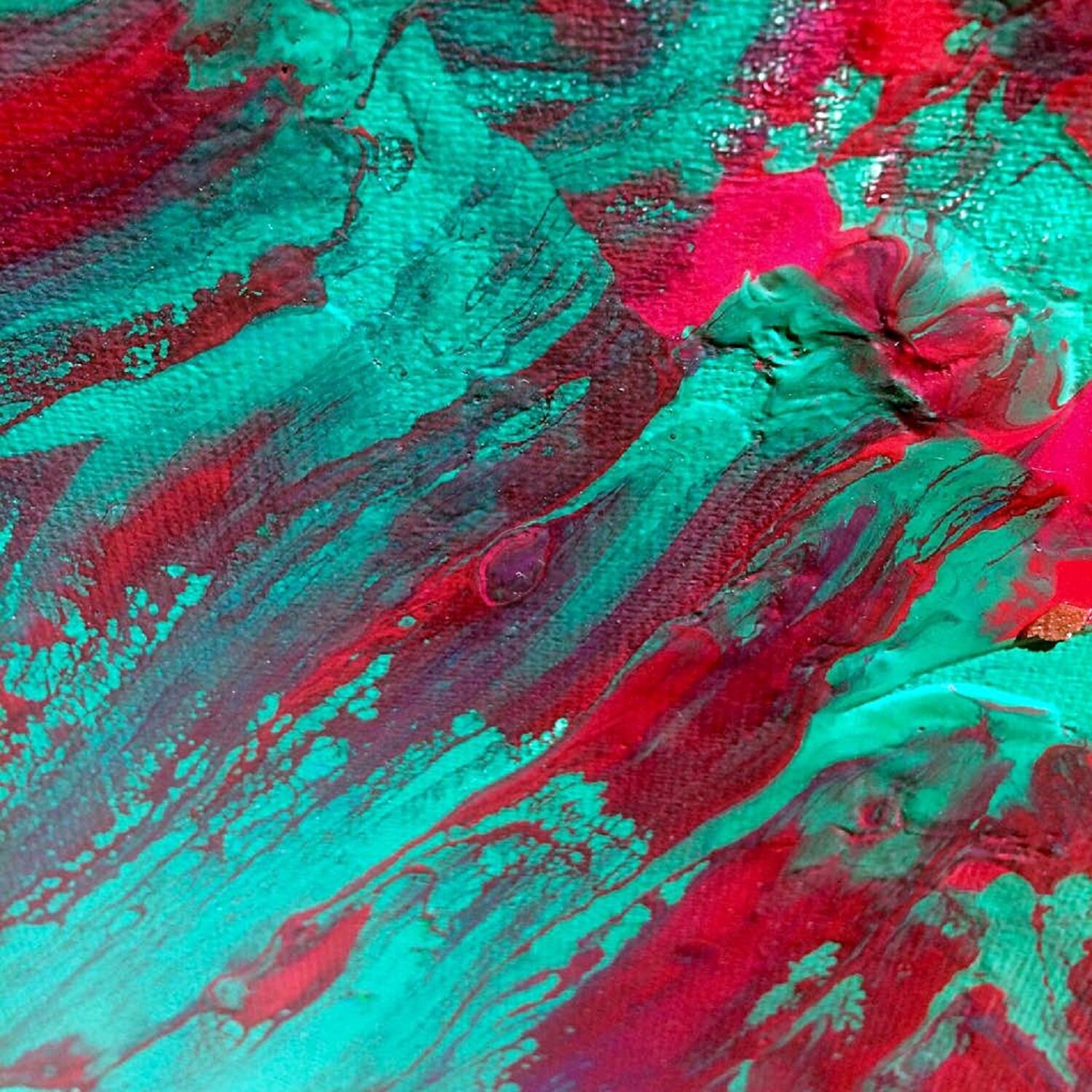 Red Roses Original Acrylic on Canvas Abstract Painting - Etsy