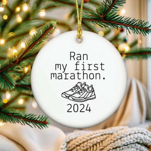 Running Ornament, Runner Gift,  Marathon Ornament, Gifts for Marathon Runner, 2024 Ornament,  Marathon, Marathon Christmas Ornament