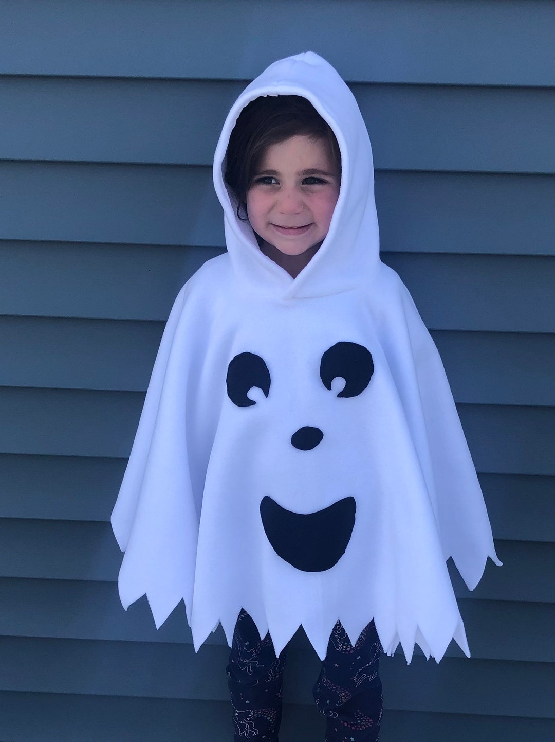 Ghost Car Seat Poncho Ghost Costume Kids Toddler Child Baby Poncho Traveling Warm Hooded Blanket