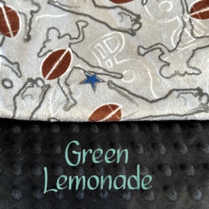 Footballl Blanket for  Baby Blanket Unisex Gift Personalized Minky Baby Blanket With Name, Football Blanket, Football