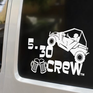Side by Side, ATV Sticker, Utv Riding, Tailgate Rzr Decal, Polaris Decal, Life is Better Off Road 4 Wheeler Decal, 5-30 Crew, Beer Decal