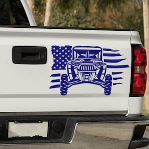 American Flag, ATV Sticker, Utv Riding, Tailgate Flag Decal, Customizable size, USA Flag Decal, Patriotic USA Decal, Side by Side Flag