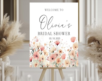 Wildflower Bridal Shower Welcome Sign, Floral Bridal Brunch Welcome Sign, Wildflower Bridal Shower Decor, Love in Bloom Bridal Shower Sign