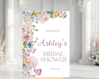 Wildflower Bridal Shower Sign, Love in Bloom Bridal Shower Welcome Sign, Floral Wedding Shower Welcome Sign, Love is in Bloom Bridal  Decor
