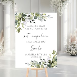 Seating Sign, Assigned Seats Are Not Our Style Sign, Pick a Seat Not a Side Sign, Wedding Welcome Sign, Open Seating Ceremony Wedding Sign
